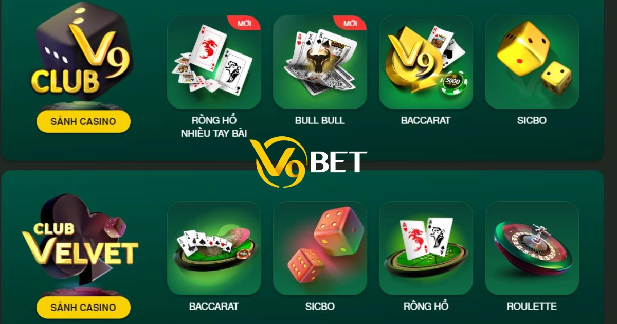 V9BET đa dạng sản phẩm cá cược