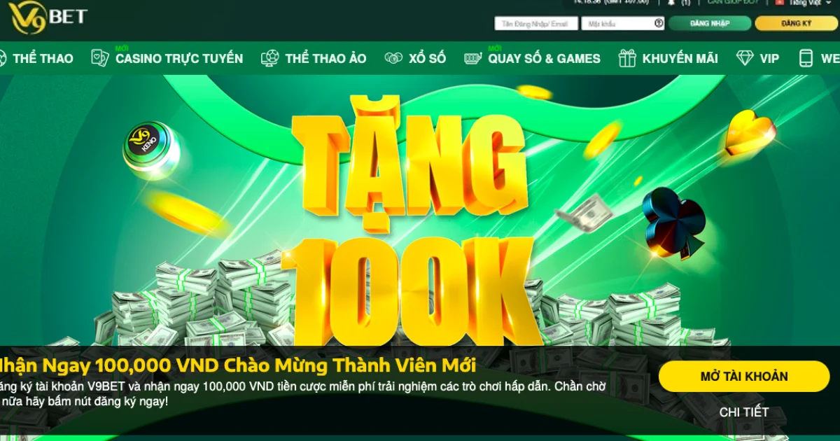 Khuyến mãi và tiền thưởng hấp dẫn tại V9BET